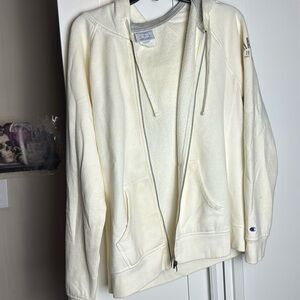 Champions Authentic white / cream zip up hoodie size large